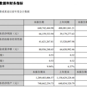 �}���?zh��n)?019���ϰ��ꌍ(sh��)�F(xi��n)����6615.95�fԪ ͬ�����L68.86%