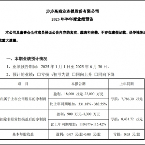 ������2025���ϰ��������ͬ���A(y��)��331.18% - 382.55%